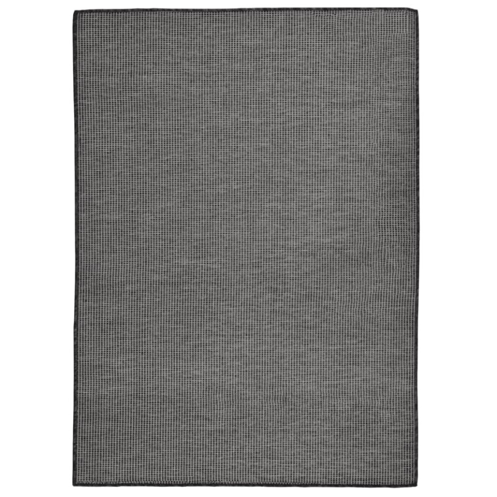 Vidaxl (Grey, 200 X 280 Cm) Outdoor Flatweave Rug Patio Garden Runner Mat Area Rug Floor Carpet