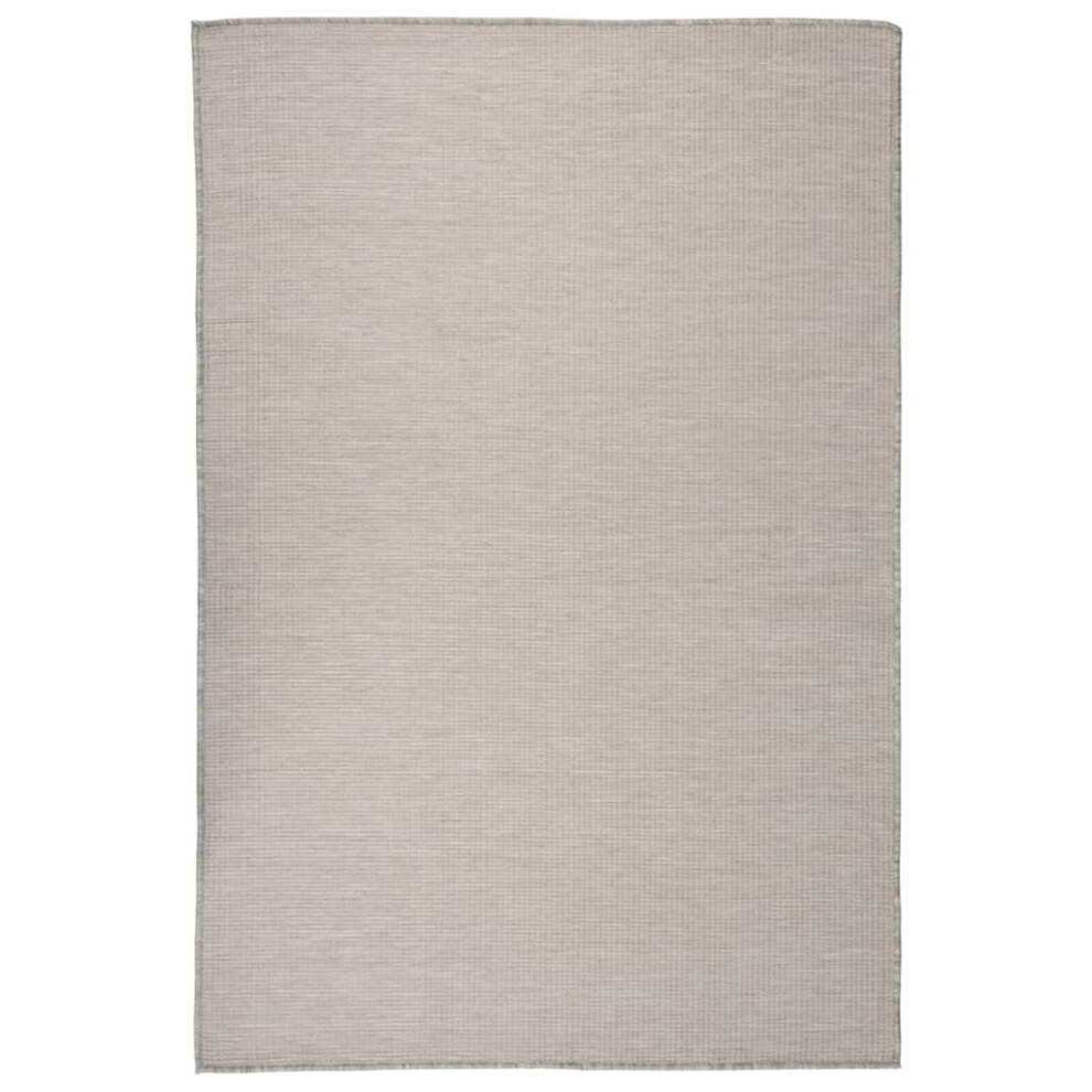 Vidaxl (Taupe, 120 X 170 Cm) Outdoor Flatweave Rug Patio Garden Runner Mat Area Rug Floor Carpet