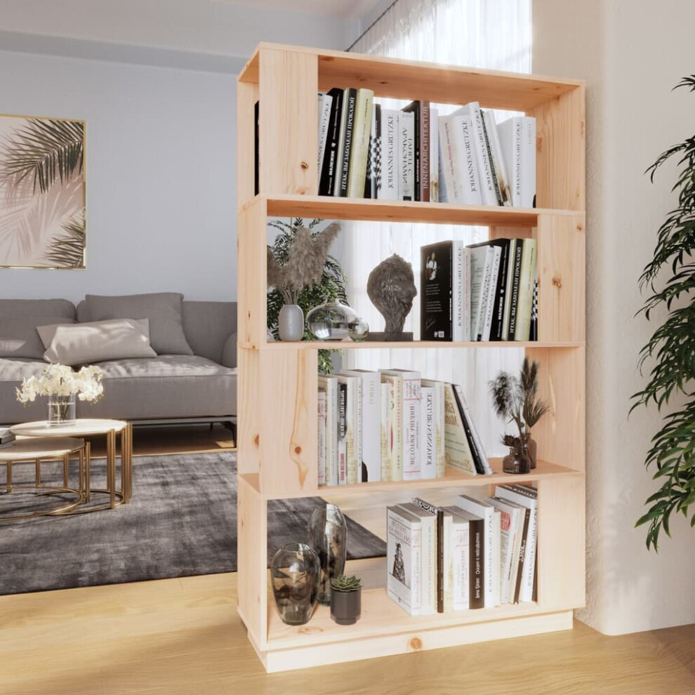 Vidaxl (Brown) Solid Wood Pine Book Cabinet/Room Divider Storage Rack Multi Colours Brown
