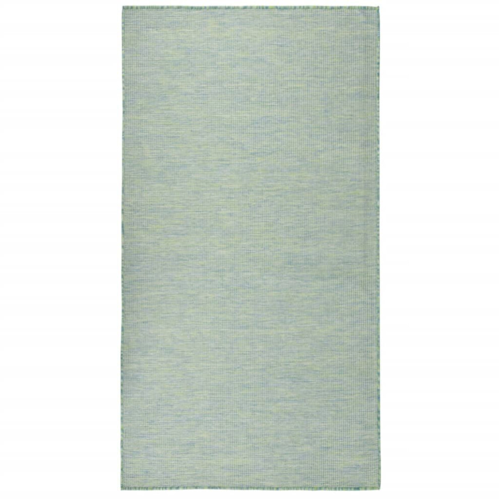 Vidaxl (Turquoise, 140 X 200 Cm) Outdoor Flatweave Rug Patio Garden Runner Mat Area Rug Floor Carpet