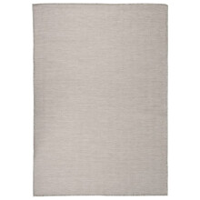 vidaXL Outdoor-Teppich Flachgewebe 140x200 cm Hellgrau