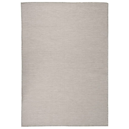 VidaXL vidaXL Outdoor-Teppich Flachgewebe 140x200 cm Hellgrau