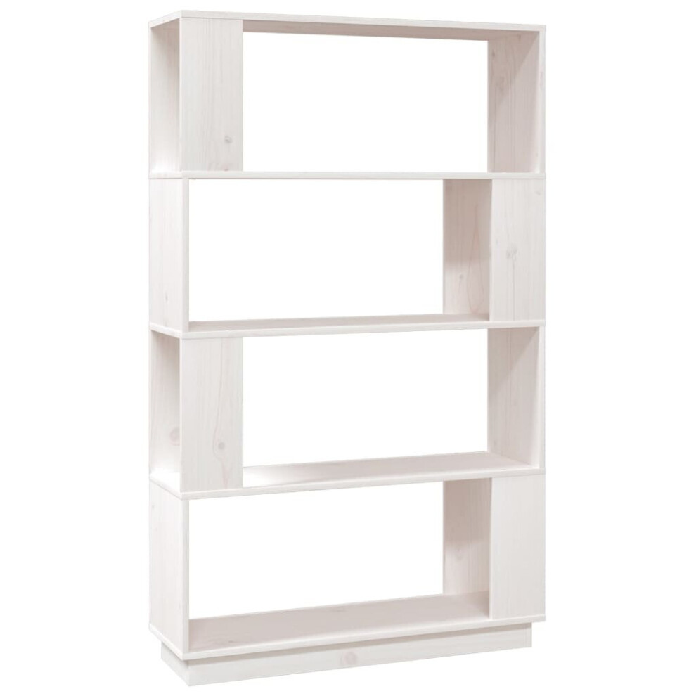 (white) vidaXL Solid Wood Pine Book Cabinet/Room Divider Storage Rack Multi Colours