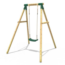 Rebo Wooden Garden Swing Set for Kids - Solar Green