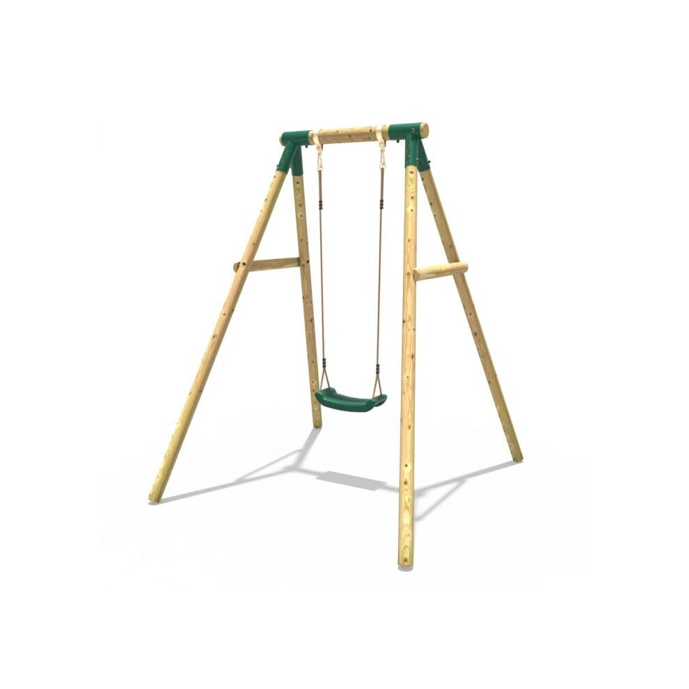 Rebo Wooden Garden Swing Set - Solar Green