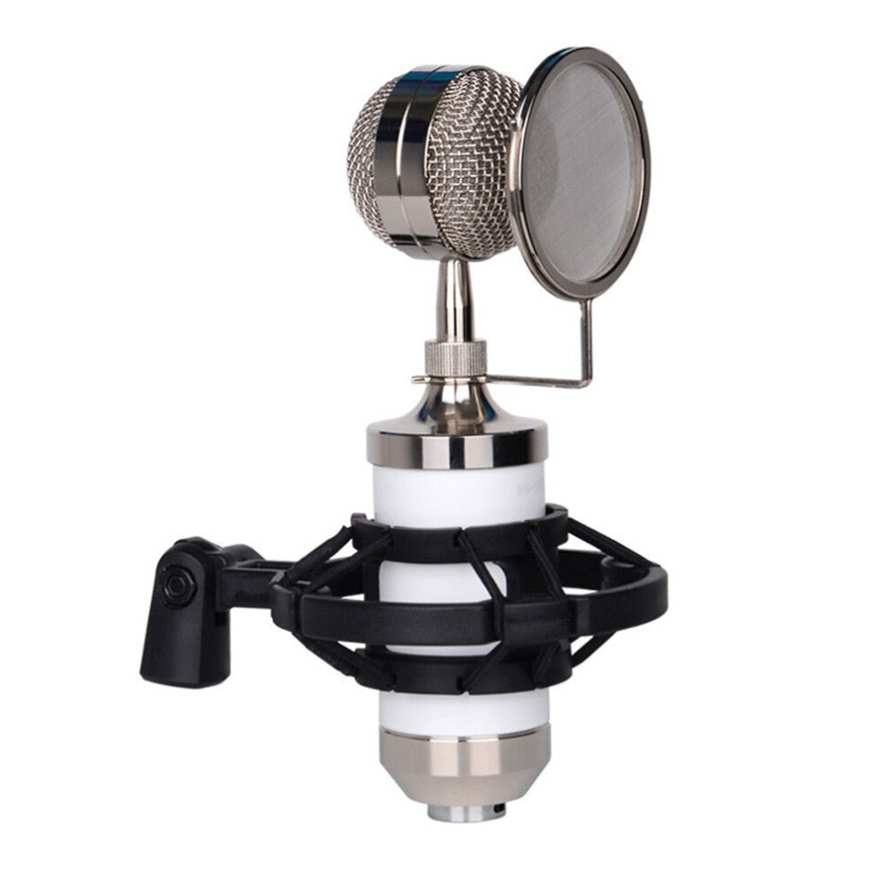 (White) Recording Mic Cardioid Condenser Microphone Kit