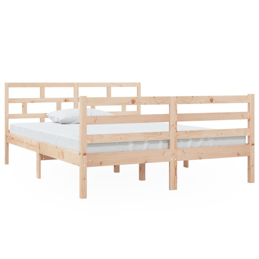 (brown, 140 x 190 cm) vidaXL Solid Wood Pine Bed Frame Indoor Bedstead Multi Colours Multi Sizes