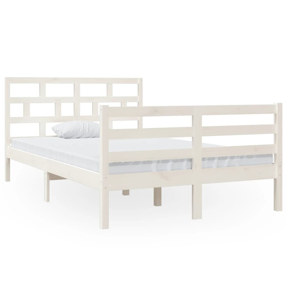 (white, 120 x 200 cm) vidaXL Solid Wood Pine Bed Frame Indoor Bedstead Multi Colours Multi Sizes