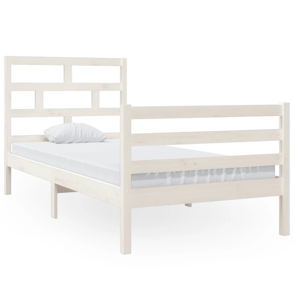 (white, 90 x 200 cm) vidaXL Solid Wood Pine Bed Frame Indoor Bedstead Multi Colours Multi Sizes