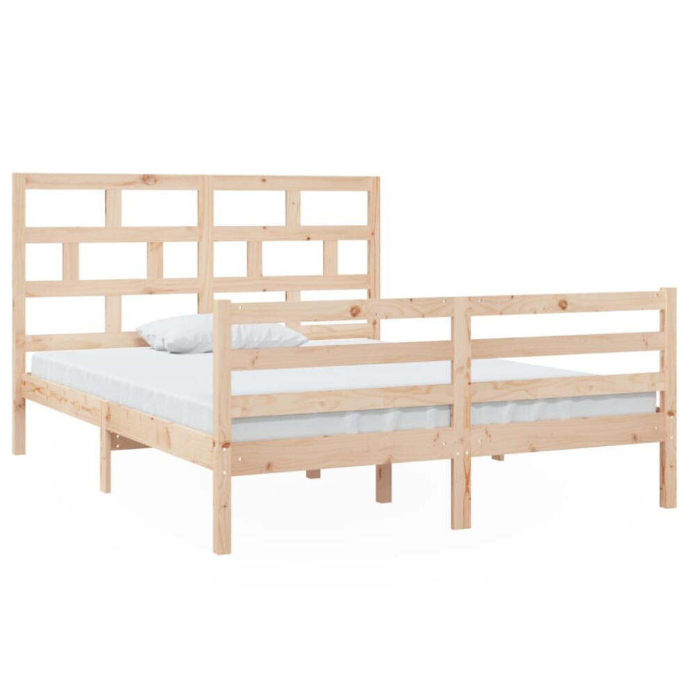 (brown, 150 x 200 cm) vidaXL Solid Wood Pine Bed Frame Indoor Bedstead Multi Colours Multi Sizes