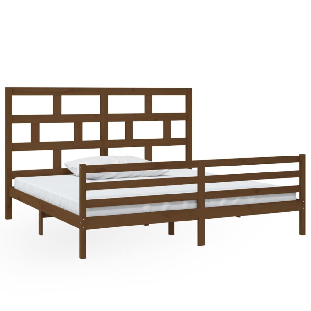 (honey brown, 200 x 200 cm) vidaXL Solid Wood Pine Bed Frame Indoor Bedstead Multi Colours Multi Sizes