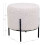 Alford Pouf, Hocker, Imitation Schafsleder, weiß. 5