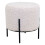 Alford Pouf, Hocker, Imitation Schafsleder, weiß. 2