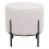 Alford Pouf, Hocker, Imitation Schafsleder, weiß. 3