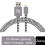 (1M, Zebra) Aquarius Nylon USB to Lightning Cable, 1M or 3M 1