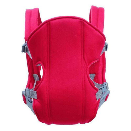 (Red) Baby Carrier Front Adjustable Shoulder Straps With Hip Seat Breathable Sling