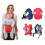 (Red) Baby Carrier Front Adjustable Shoulder Straps With Hip Seat Breathable Sling 3
