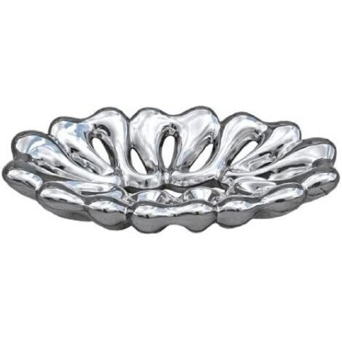 Platinum Perforated Oval Bowl - CP19