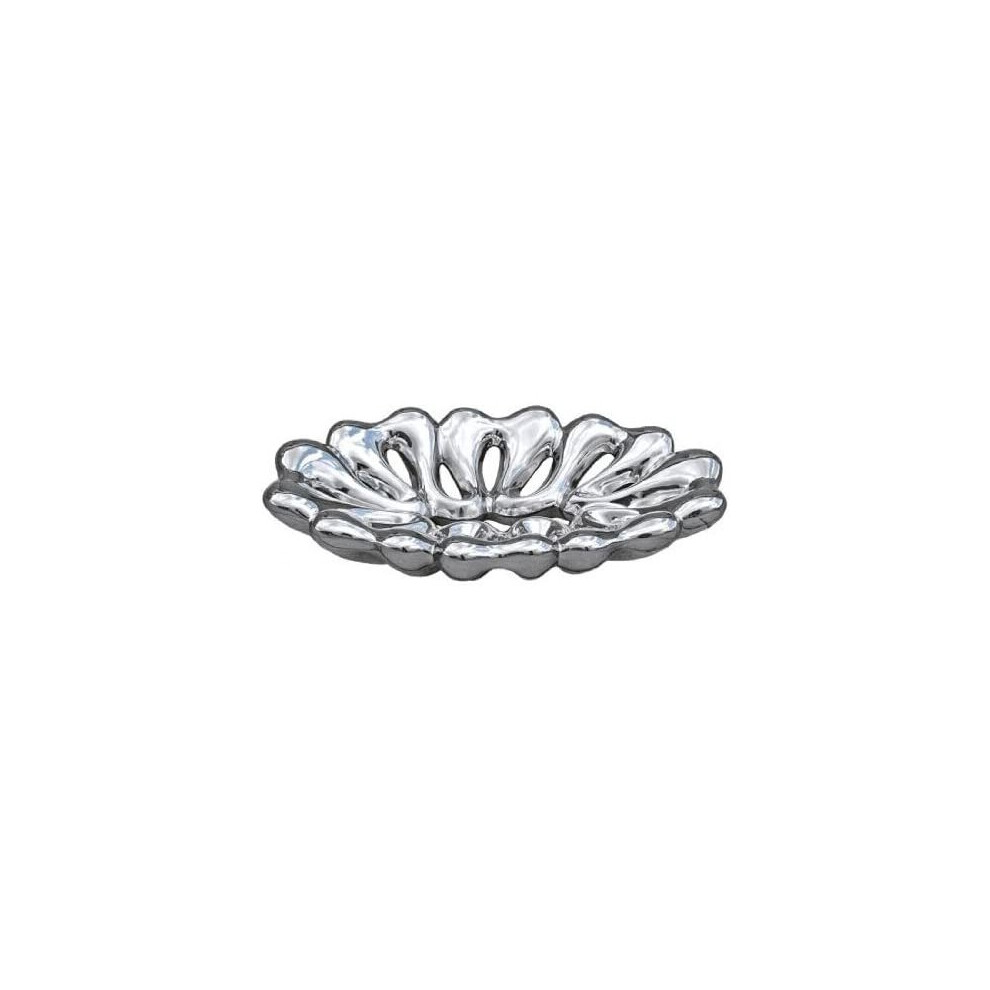 Platinum Perforated Oval Bowl - CP19