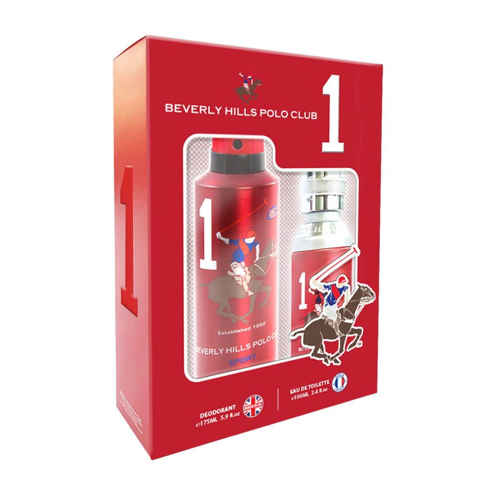 Photos - Deodorant Beverly Hills Polo Club Sport 1 by  50ml EDT Spray & 175ml Deo Spray Set for Men 