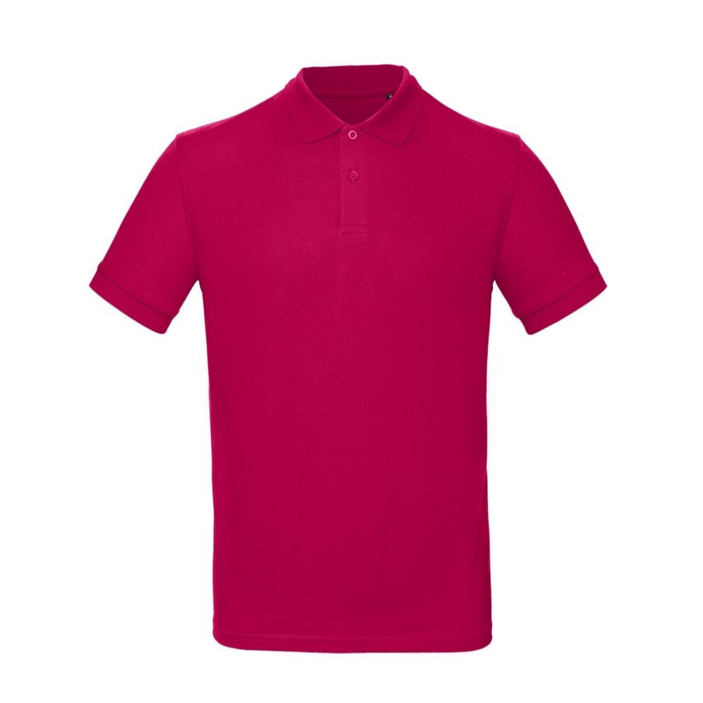 (S, Raspberry Sorbet) B&C Mens Inspire Polo