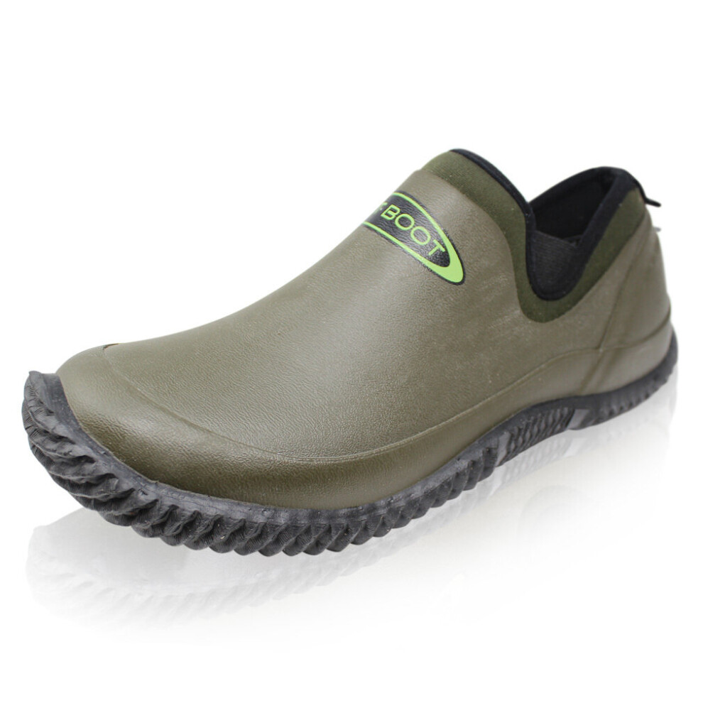 (9 UK EU43, Green) Dirt Boot Men`s Neoprene Waterproof Outdoor Garden Travel Shoes Slippers
