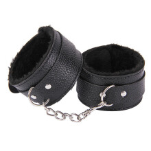 PU Leather Cushioned Wrist & Ankle Cuffs (Black)