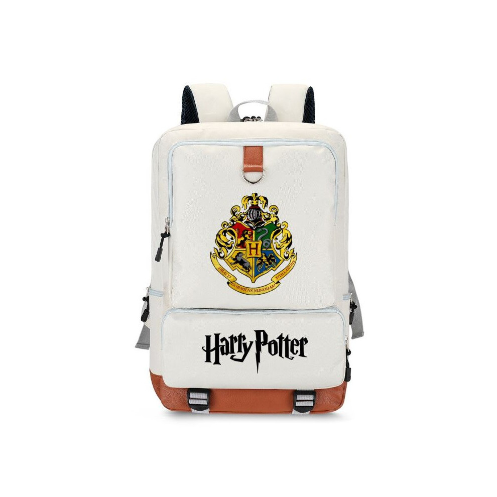 (style 4, White) Harry Potter Backpack Student School Bag Men's and Women's Travel Bag Computer Bag Large Capacity