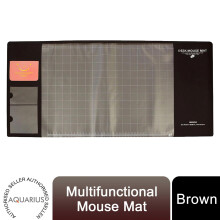 (Brown) AQ Multifunctional Ecofriendly Comp Desk Mouse Mat