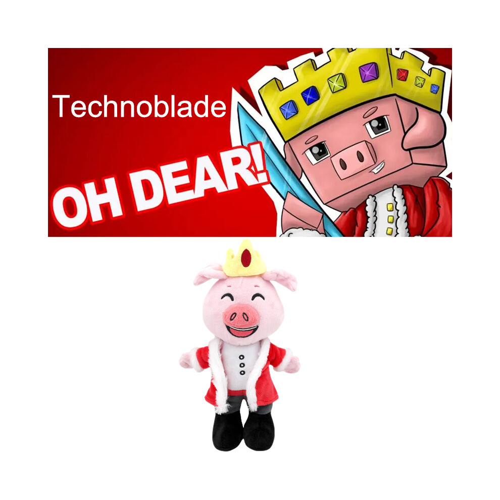 Technoblade Youtooz Plush Toy - 26cm Alexander Dream SMP Pig Plush, 10in Soft Doll