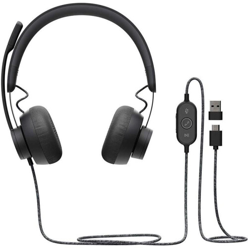 Logitech Logitech Zone Wired - Headset - on-ear - wired - USB-C - graphite