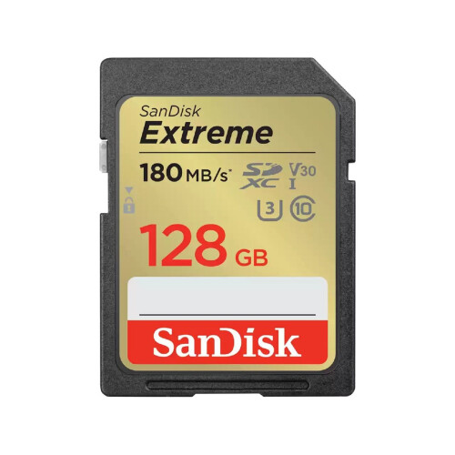 SanDisk Sandisk SD Extreme 180MB/s Read Flash Memory Card 128GB