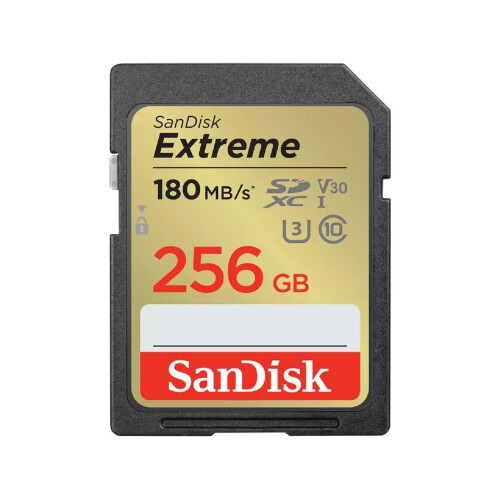 SanDisk Sandisk SD Extreme 180MB/s Read Flash Memory Card 256GB