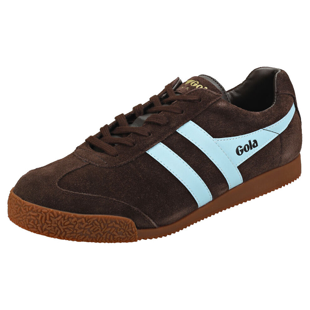Gola Men's Blue (Uk 7) Classics Unisex Harrier Suede Trainers Brown/Pale