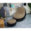 Inflatable Bean Bag Brown Comfortable Seat Relax with Footstool Best 2