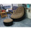 Inflatable Bean Bag Brown Comfortable Seat Relax with Footstool Best 3