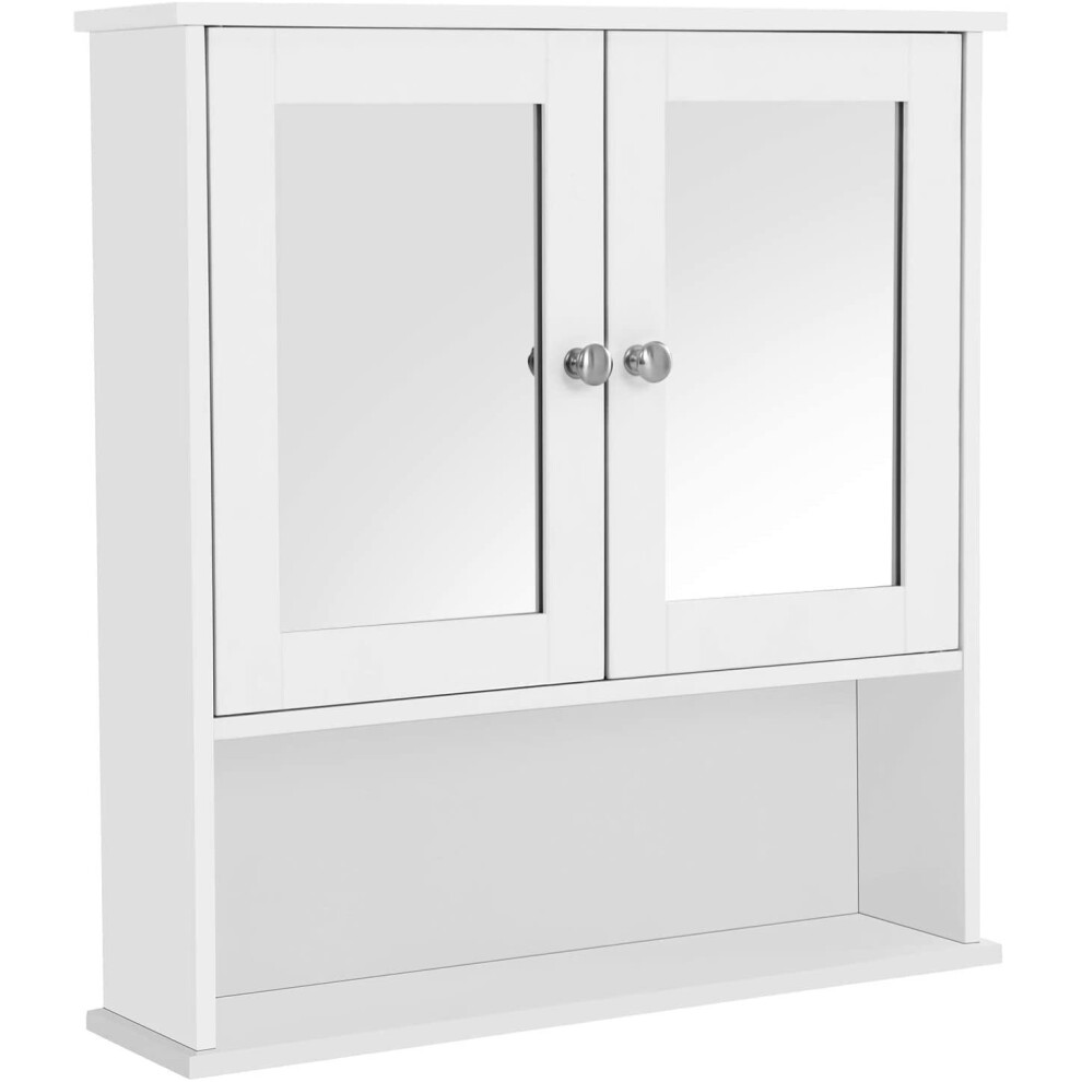 Double Mirror 2Doors Bathroom Cabinet Wall Cabinet Storage Cupboard