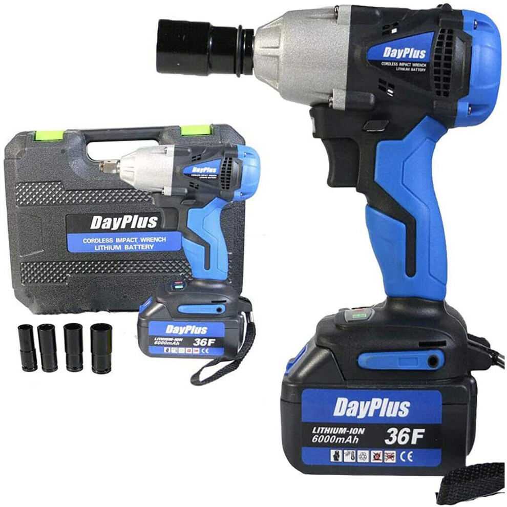 Autobaba 21V Cordless Impact Wrench Car Repair Wheel Nut Gun Electric 420 N.m High Torque Impact