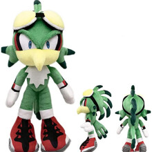 30cm Sonic Jet the Hawk Green The Hedgehog Toy Soft Plush Dolls Kid Gifts