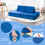 Costway 4-Piece Convertible Kids Couch or 2 Chairs  Modular Sofa and Play Set 5