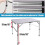 Bowose 90cm x 60cm Folding Camping Picnic Table Adjustable 3