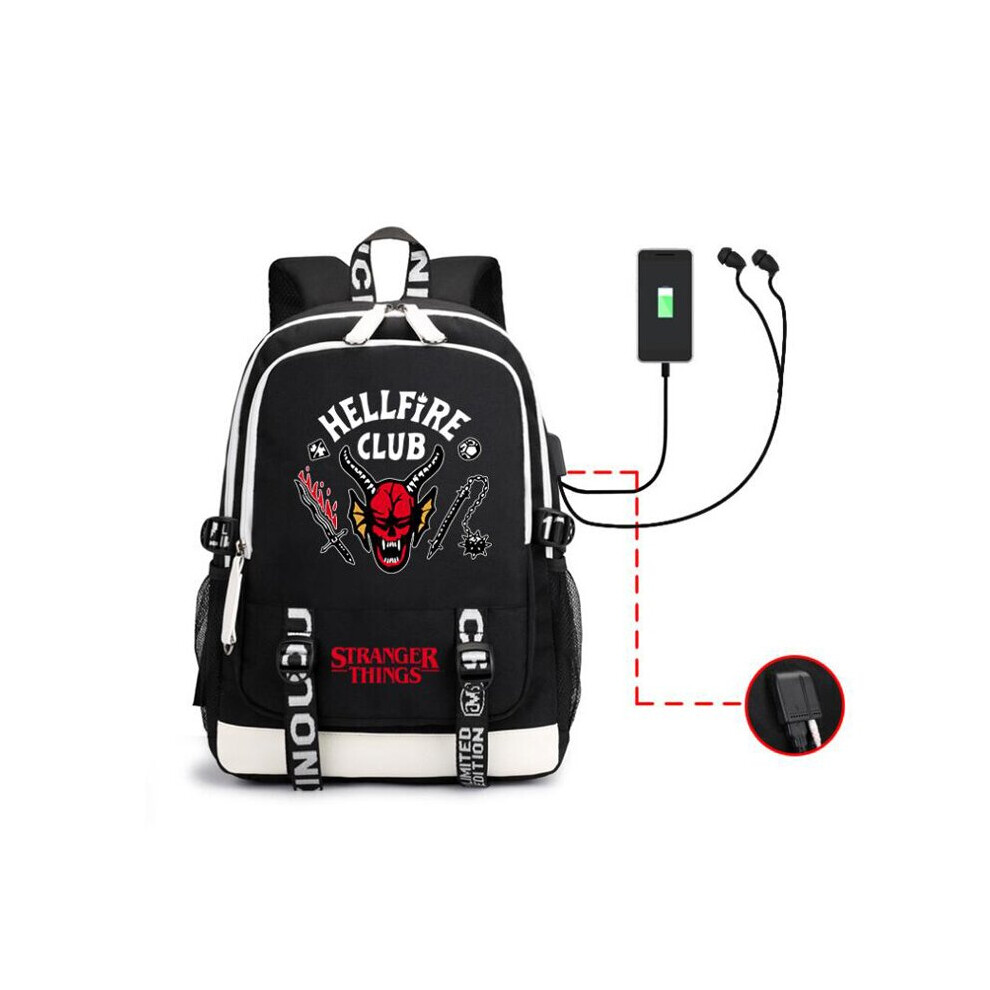 Homeasist (Black) Stranger Things Hellfire Club Backpack Black