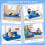 Costway 4-Piece Convertible Kids Couch or 2 Chairs  Modular Sofa and Play Set 8