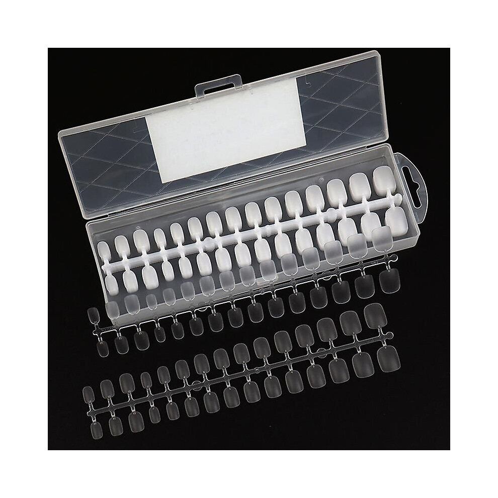 240pcs Full Cover Matte Short Nail Tips Fake Nails For Nail Salons And Diy Nail Art
