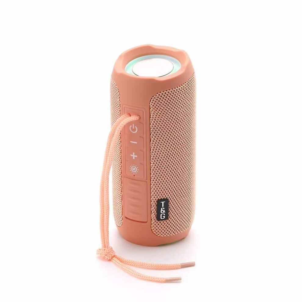 (Pink) Bluetooth 5.1 Wireless Speakers Waterproof Subwoofer Support Aux Tf With Cover Pink 768645230052