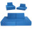 Costway 4-Piece Convertible Kids Couch or 2 Chairs  Modular Sofa and Play Set 1