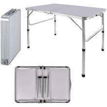Bowose 90cm x 60cm Folding Camping Picnic Table Adjustable