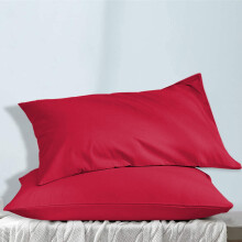 (Red) 2 X Pillowcase Luxury Housewife Soft Pillow Covers