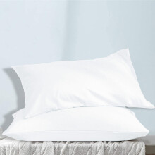 (White) 2 X Pillowcase Luxury Housewife Soft Pillow Covers