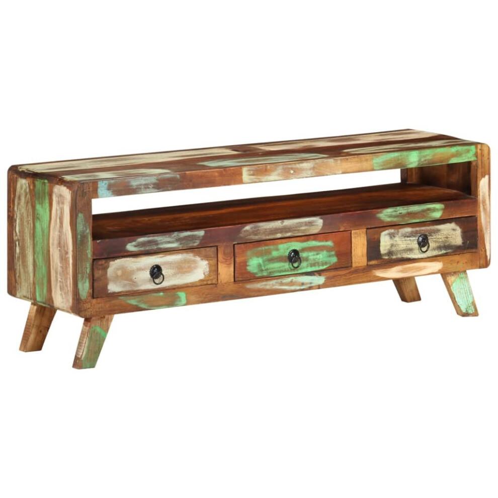 vidaXL TV Cabinet Multicolour Solid Reclaimed Wood Drawer Cabinet Furniture